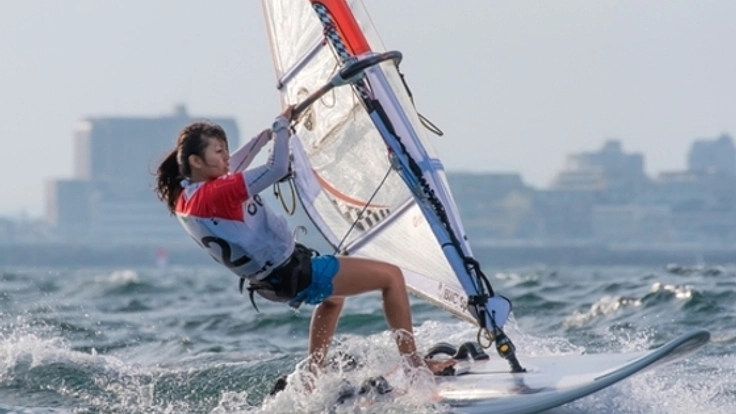 東京五輪会場の江ノ島でウインドサーフィンアジア選手権を開催