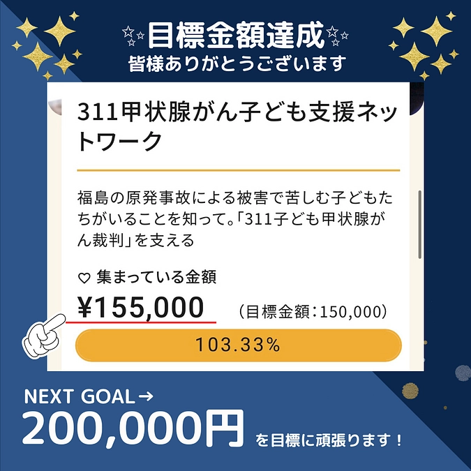 販売終了まであと3日!目標金額達成いたしました✨