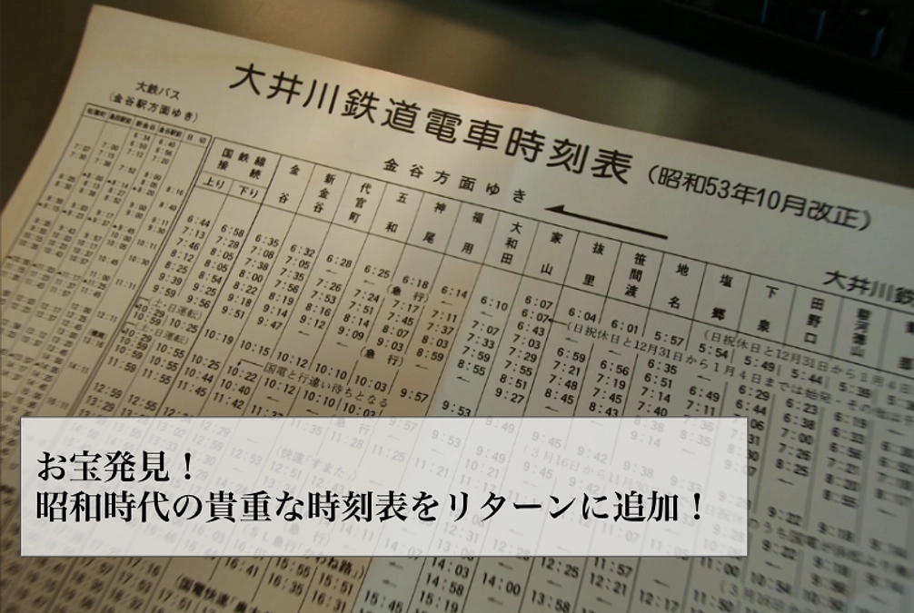 #16 お宝発見！昭和時代の貴重な時刻表をリターンに追加！