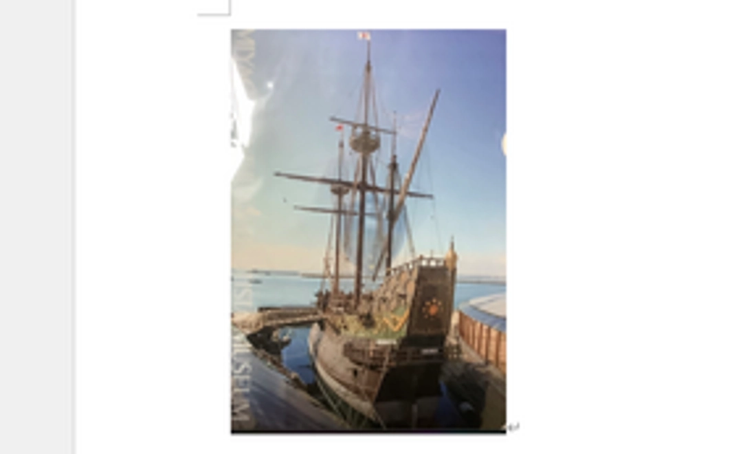 感謝のお手紙と取り壊されたサンファンバウチスタ号のクリアファイル