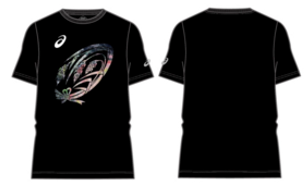 【異彩をまとうTシャツ】支援者限定　早稲田ラグビー×ヘラルボニーTシャツ（黒／サイズXXL）