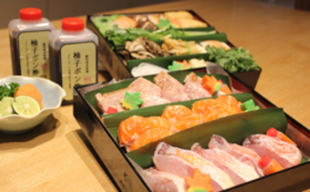 福井の海鮮三種鍋セット～のどぐろ・福井サーモン・若狭ぐじ～４名様分