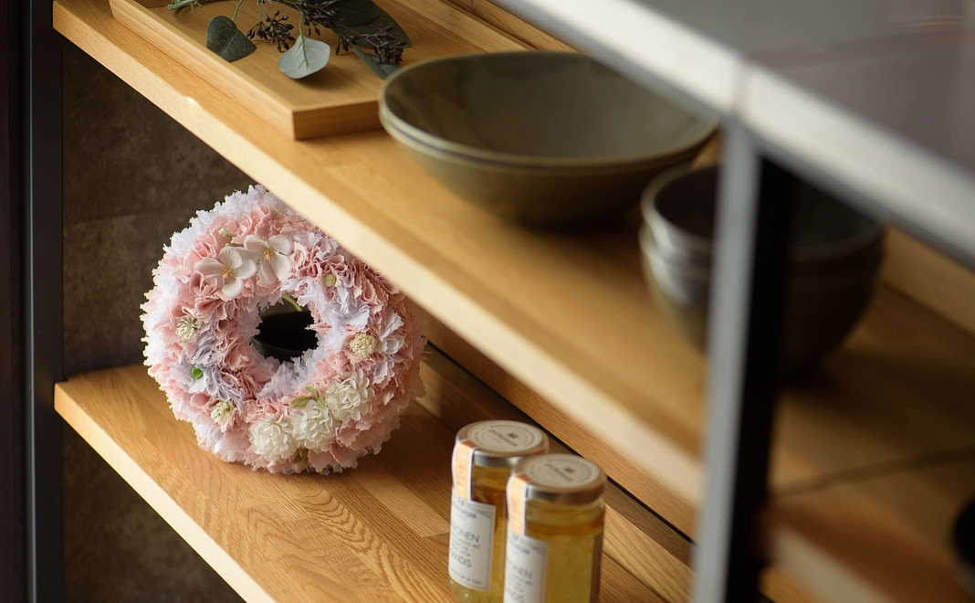 ファブリック手作りリース