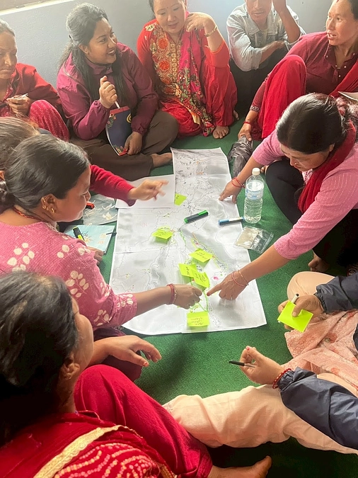 【農業訓練：防災マップ作り】