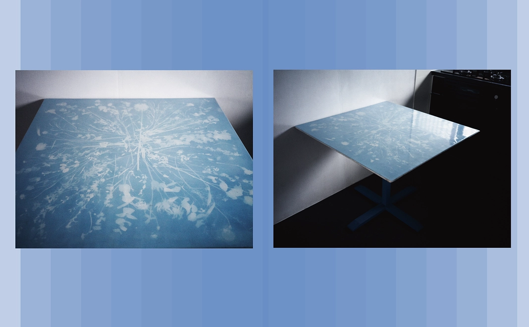 【制作体験】「青写真のオリジナルテーブル天板制作」プラン