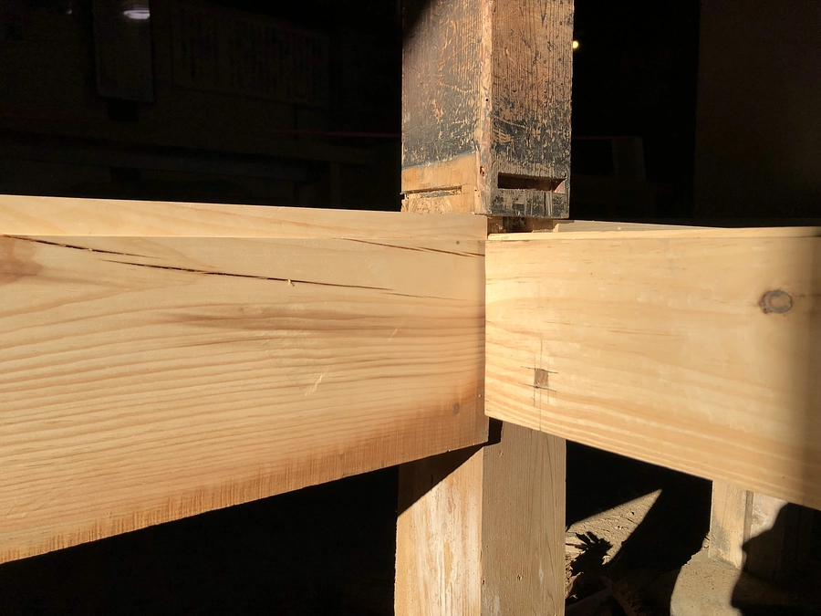 桜の間床下・廊下の修繕が終わりました