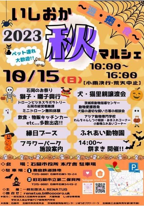 明日、いしおか秋マルシェ2023に行きます！
