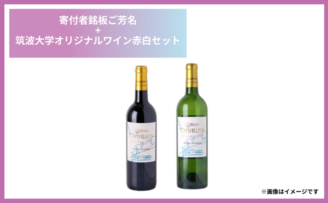 ご芳名+筑波大学オリジナルワイン赤白セット｜300,000円コース