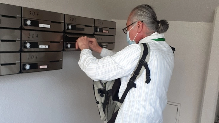 歩行トレーニングとポスティング