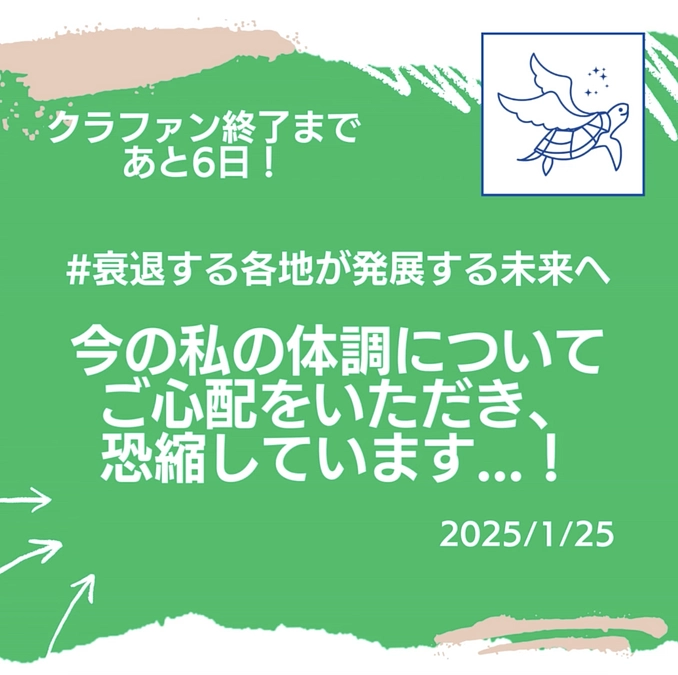 今の私の体調についてご心配をいただき、恐縮しています...！  