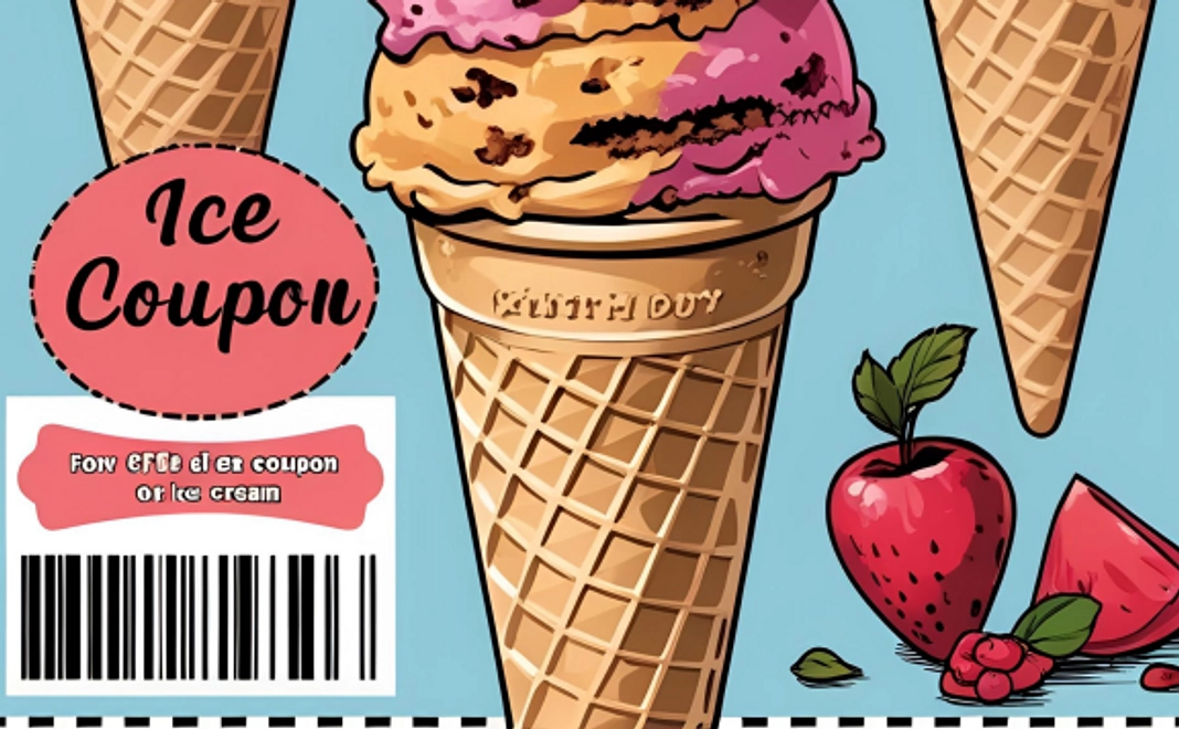 アイス一つ無料券