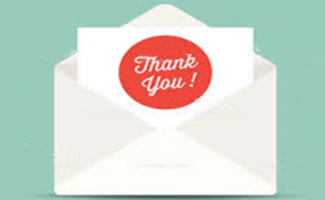 御礼のメッセージメールをお送りします