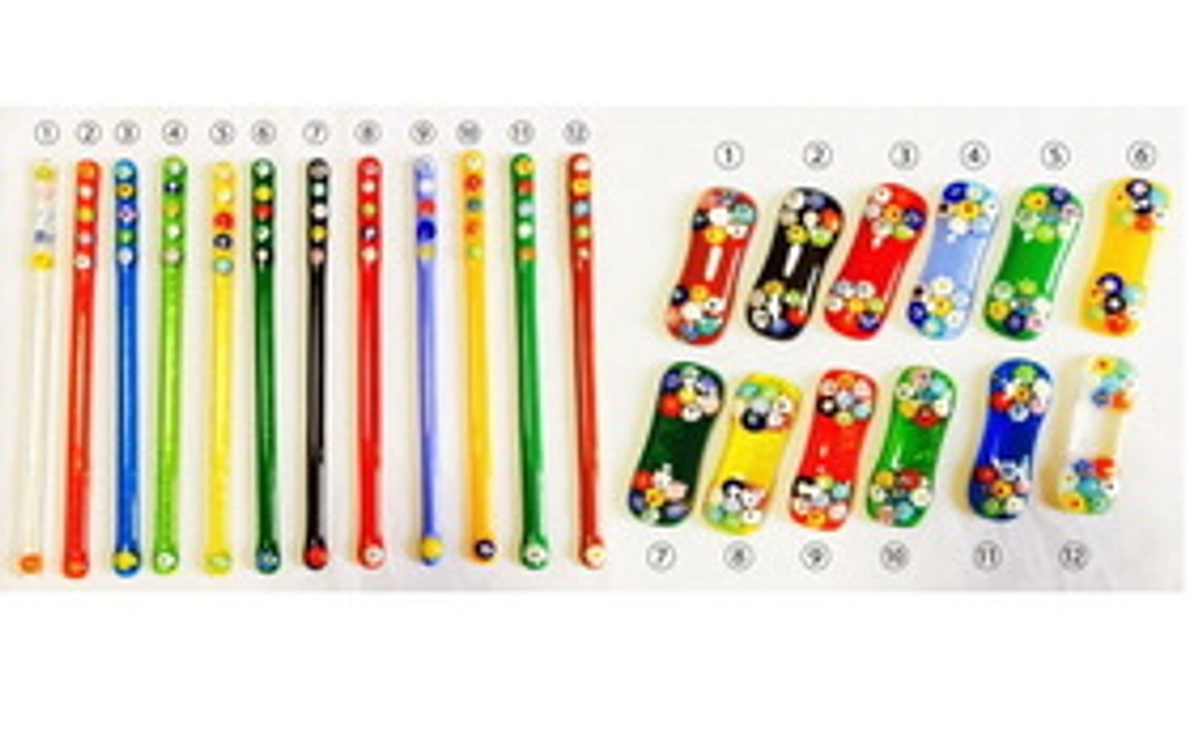 ベネチアンガラスの箸置き・マドラー