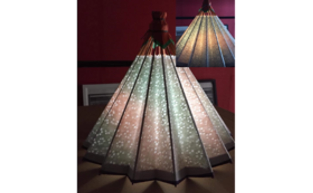和紙の風合いが魅力の卓上型和傘ランプシェード①