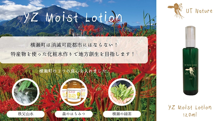 横瀬町の特産品を使って化粧水作りをしたい