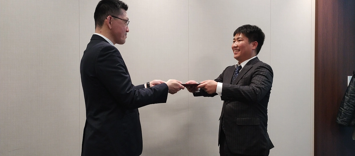 大和証券財団さまで、第２回家族でバリアフリー映画鑑賞会の助成金の贈呈式がありました