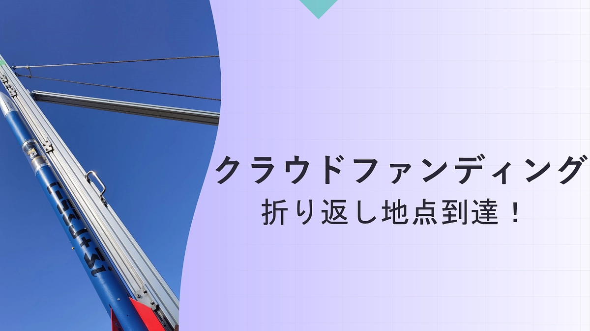クラウドファンディング折り返し地点到達！