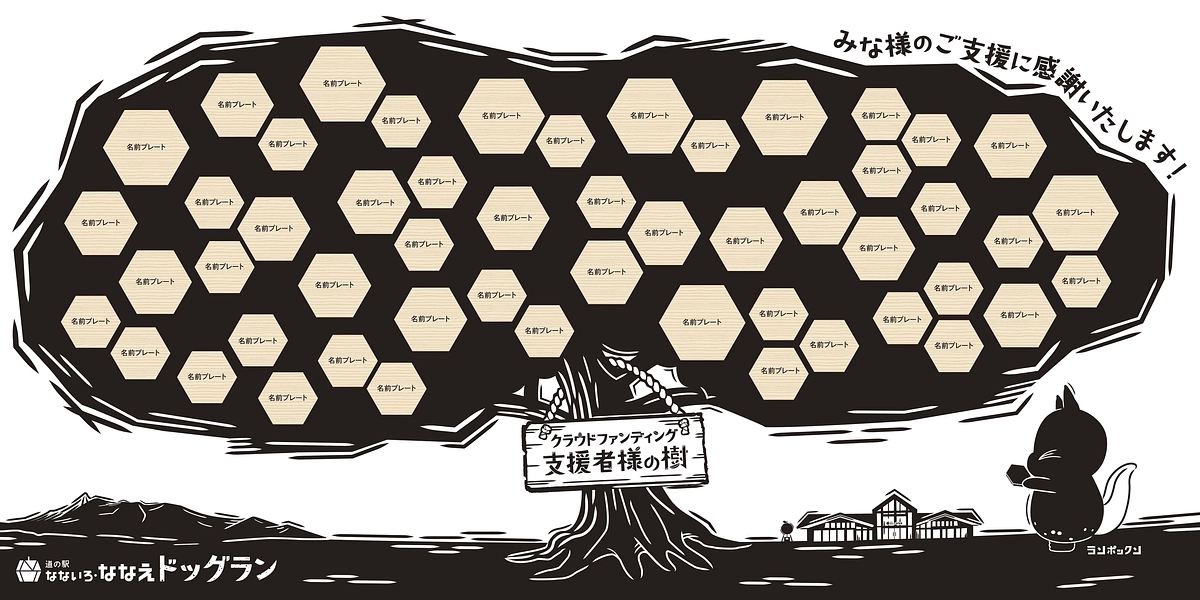 本日最終日！支援者銘板のデザインが決定！