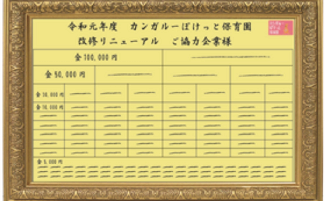 ＜カンガルーぽけっと保育園を一緒に改築しましょう！＞1万円応援コース