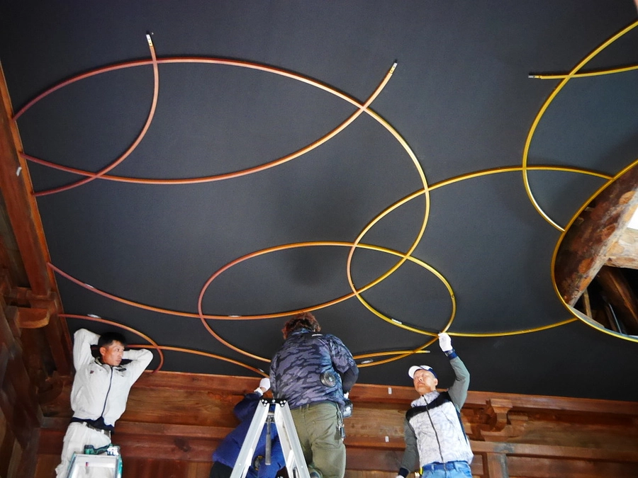 お堂の改修報告【金属の輪の取り付け】