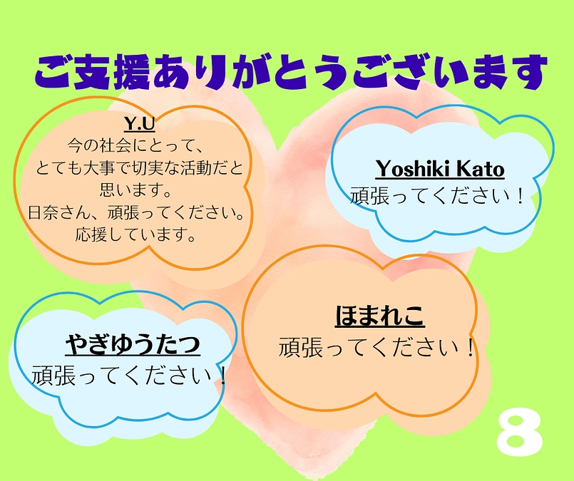 ご支援ありがとうございます！（その８）