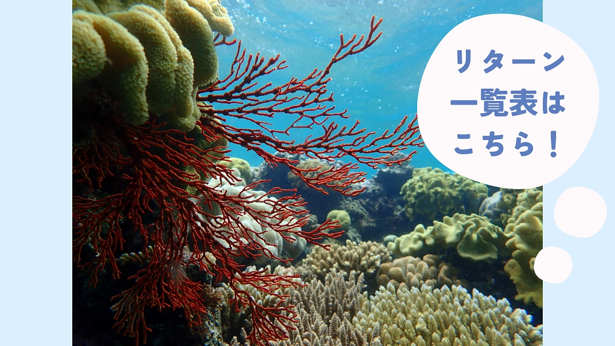 リターン一覧表のご案内