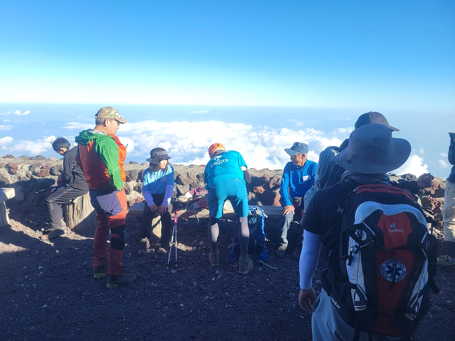 下山　九合目(万年雪荘)