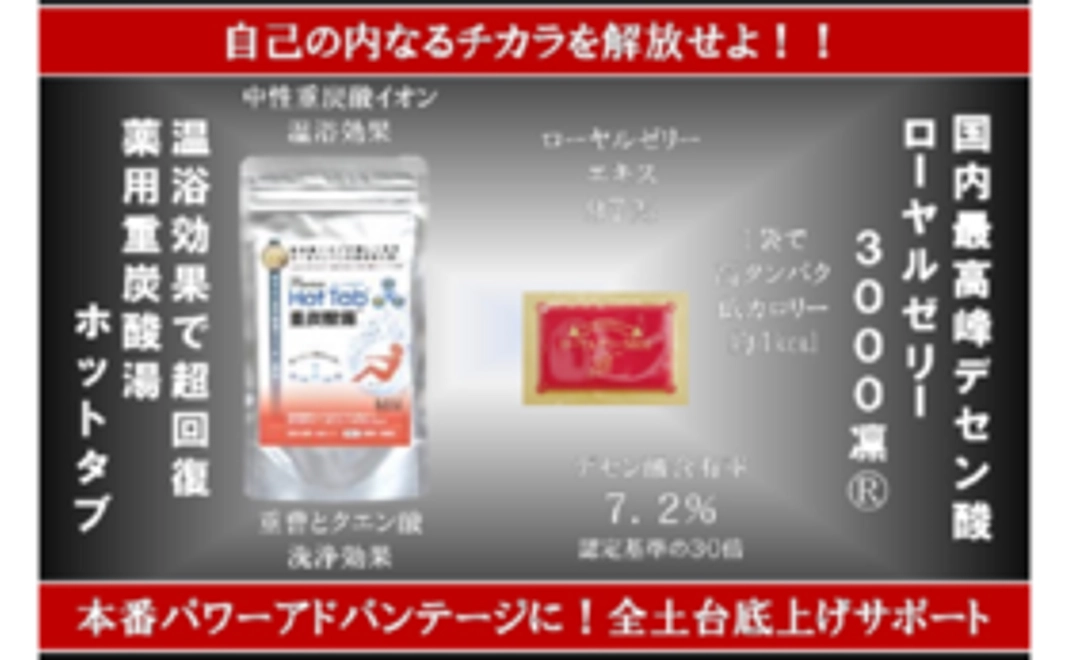 【株式会社ＳＱＬ企画】コンディションを整えるセット国内最高峰デセンローヤルゼリーと重炭酸入浴剤