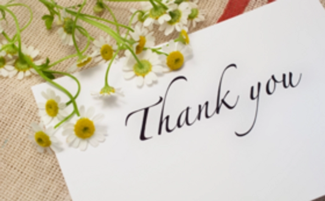 心からの感謝の気持ちをお送りします