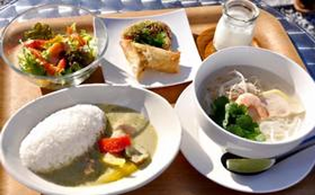 てしま旅館特製タイ料理を満喫しながら、猫の支援に！