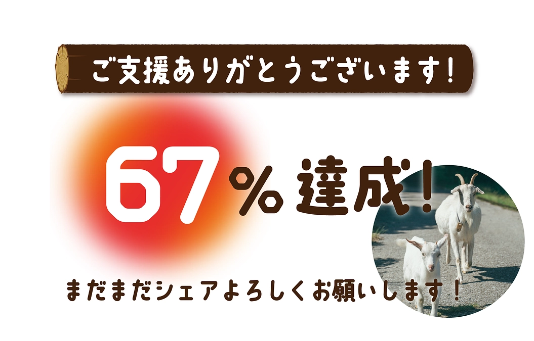 【✨67％達成✨】まだまだシェアお願いします！