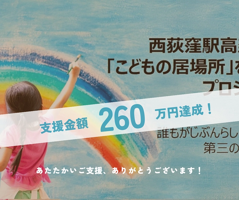 🎉支援金額260万円達成🎉 いよいよクラファン後半戦！！