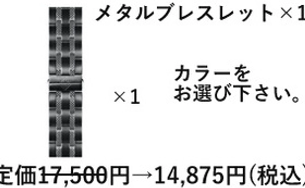 限定割15%off【限定5名】メタルブレスレット×1