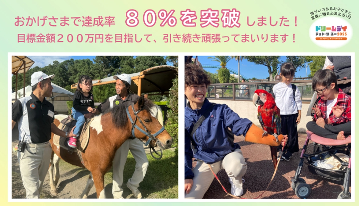 【残り6日！】目標金額80％を突破しました！