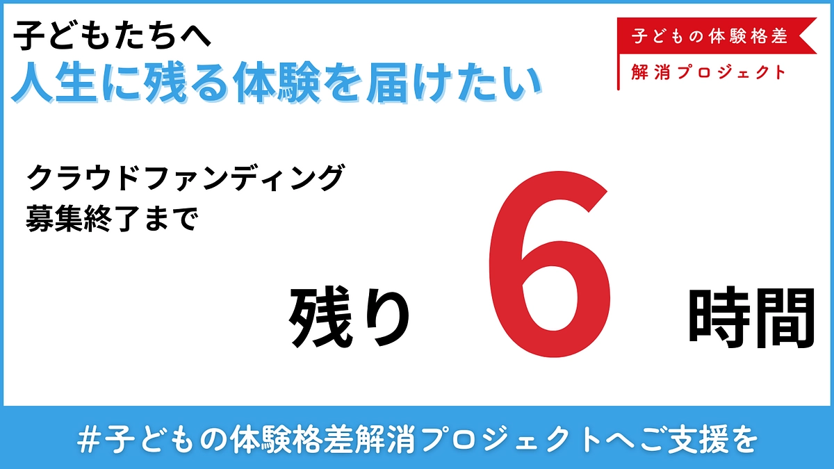 【残り6時間】発起人からの想いをプレイバック