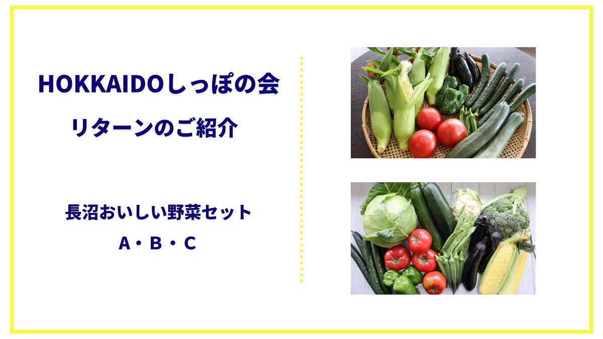 【リターンのご紹介】長沼おいしい野菜コースのご案内です！