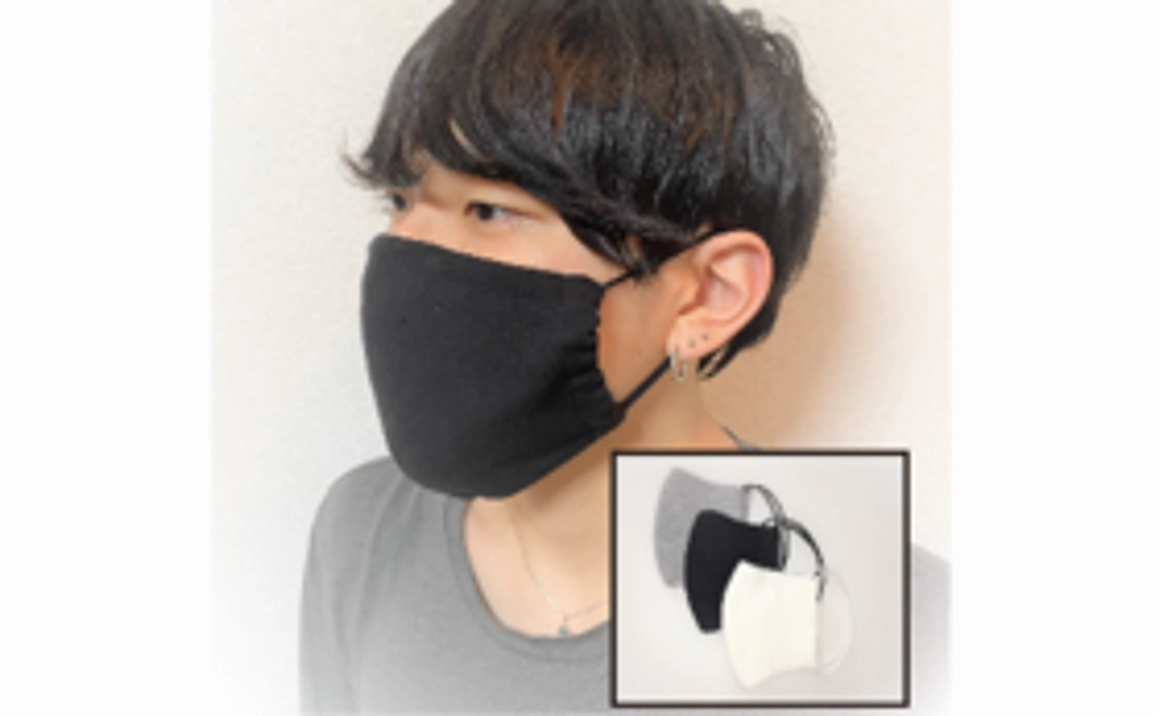 Lサイズ・コットンマスク（耳ゴムタイプ）２枚セット