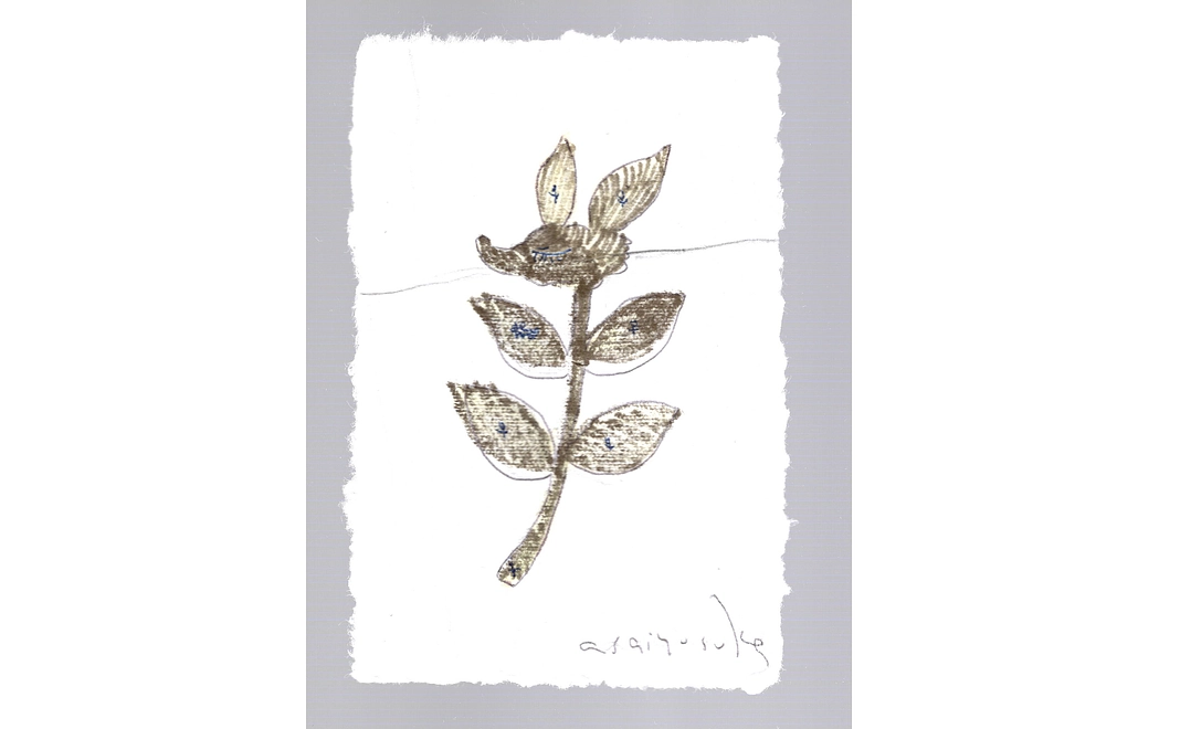 【淺井裕介最大級の地上絵を応援するコース1】布の地上絵のカケラにドローイングのシルクスクリーン (約10~15cm)