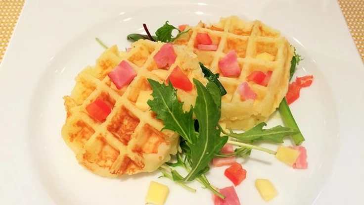 人参のペーストにじゃがいものワッフル！廃棄野菜を加工食品に！