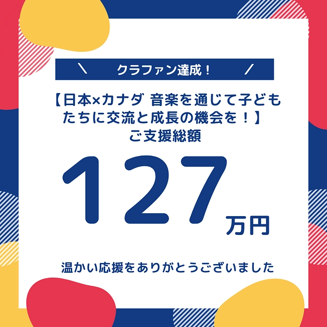 クラファン達成！総額１２７万円となりました！