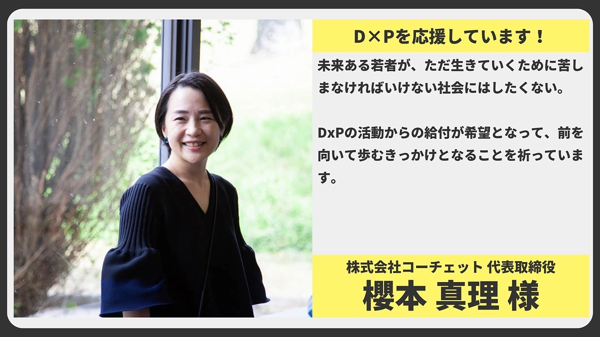 【応援メッセージ】株式会社コーチェット	代表取締役 櫻本 真理様