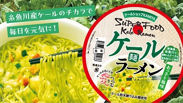 糸魚川から世界へ！野菜の王様ケールの力で健康に寄り添うカップ麺開発 のトップ画像