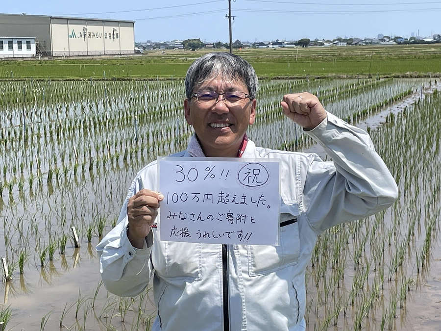 目標の30％、100万円を超えました！
