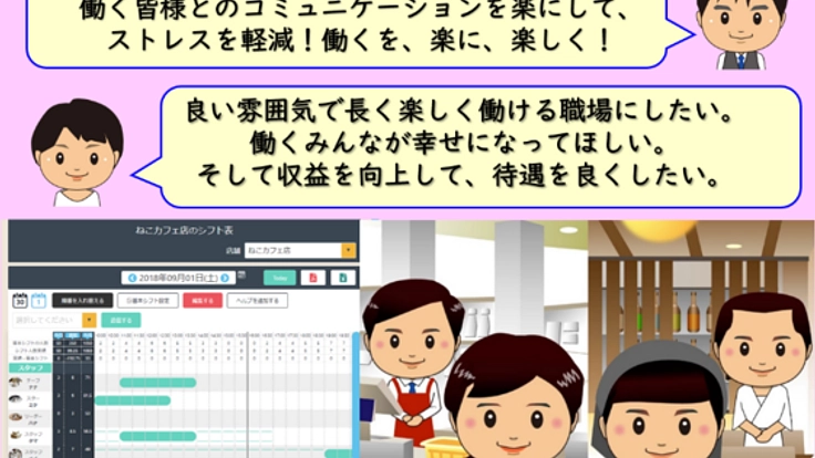 ＷＥＢ上で一括管理。働くを楽にする店舗運営支援システム