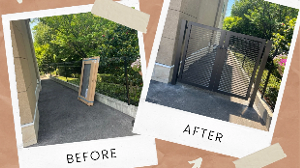 外に門扉を設置しました！！