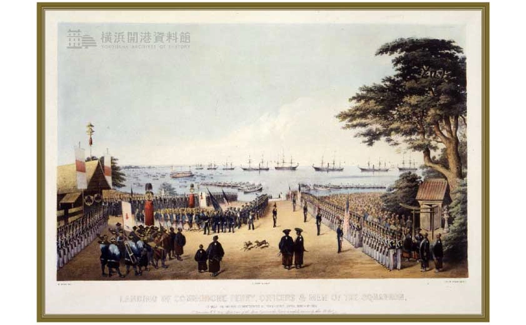 ジクレープリント「ペリー提督・将兵の横浜上陸図」