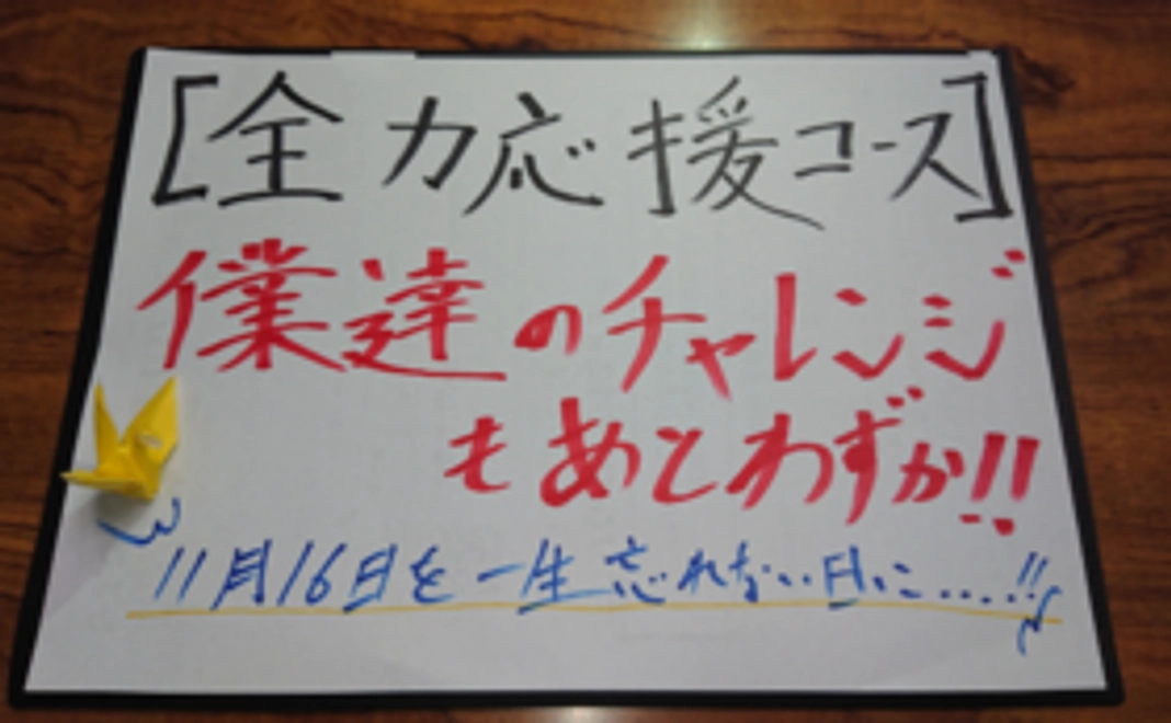 【ラストスパート！】全力応援コース