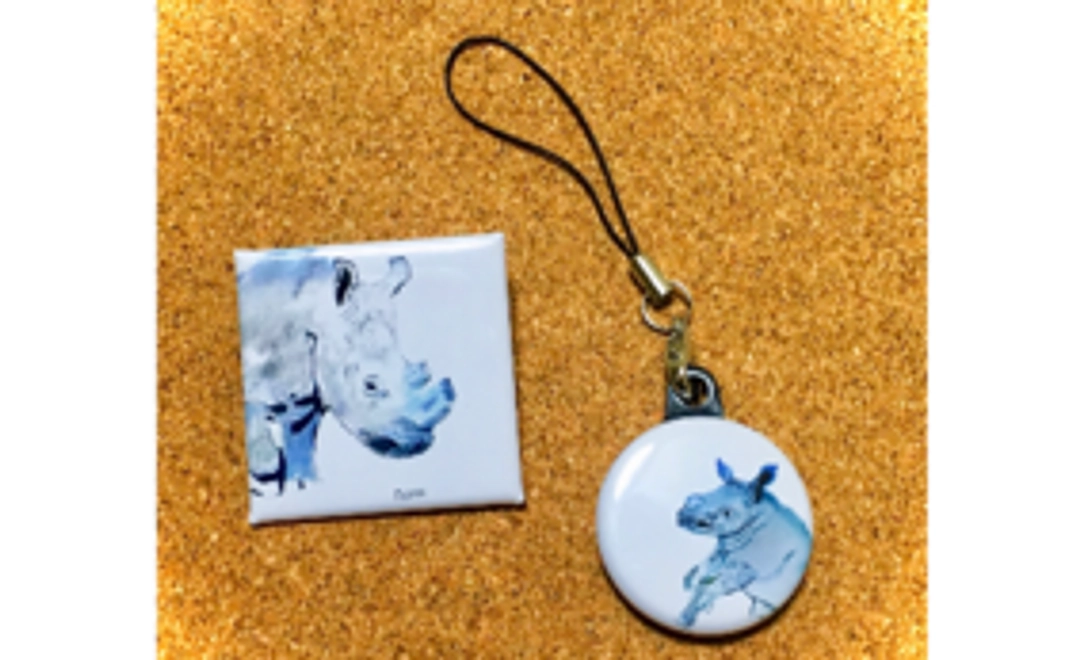 レンジャーデザインのストラップ＆缶バッチ