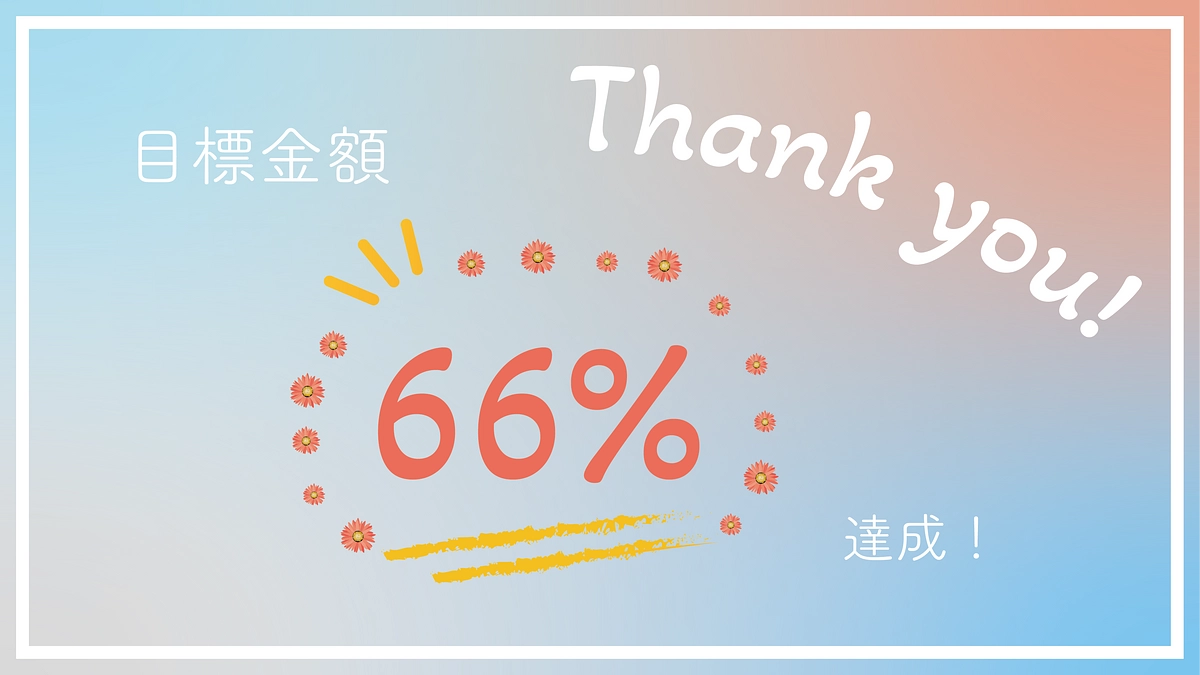8月中に66％達成できました！