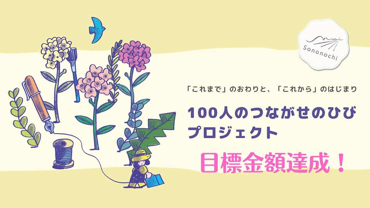 プロジェクトの目標金額達成しました／本日23時まで：イベントご参加お待ちしています